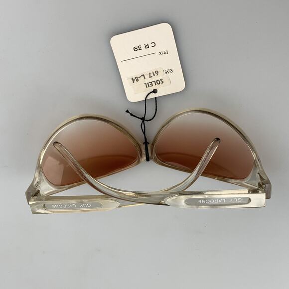 Guy Laroche Vintage Sunglasses Pearl Clear Cat Eye Made In France NOS main image 6